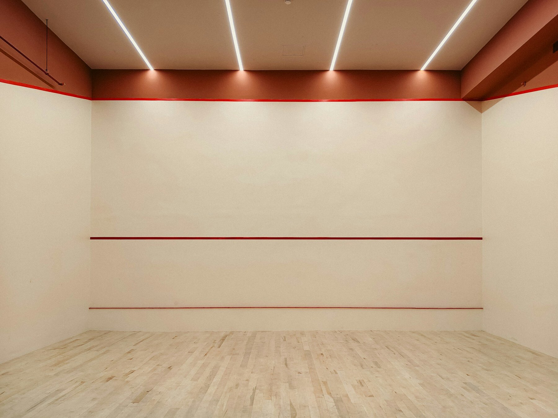 A real glass-back squash court